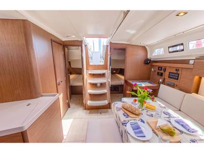 Salon of Starlight, a Beneteau Oceanis 40.1 sailboat at Općina Medulin, Croatia