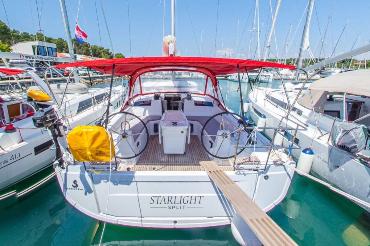 Exterior view of Starlight, a Beneteau Oceanis 40.1 sailboat at Općina Medulin, Croatia