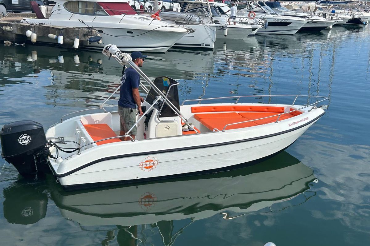 Exterior view of Mano Marine, a Gulet Motorboat motorboat at Nettuno, Italy