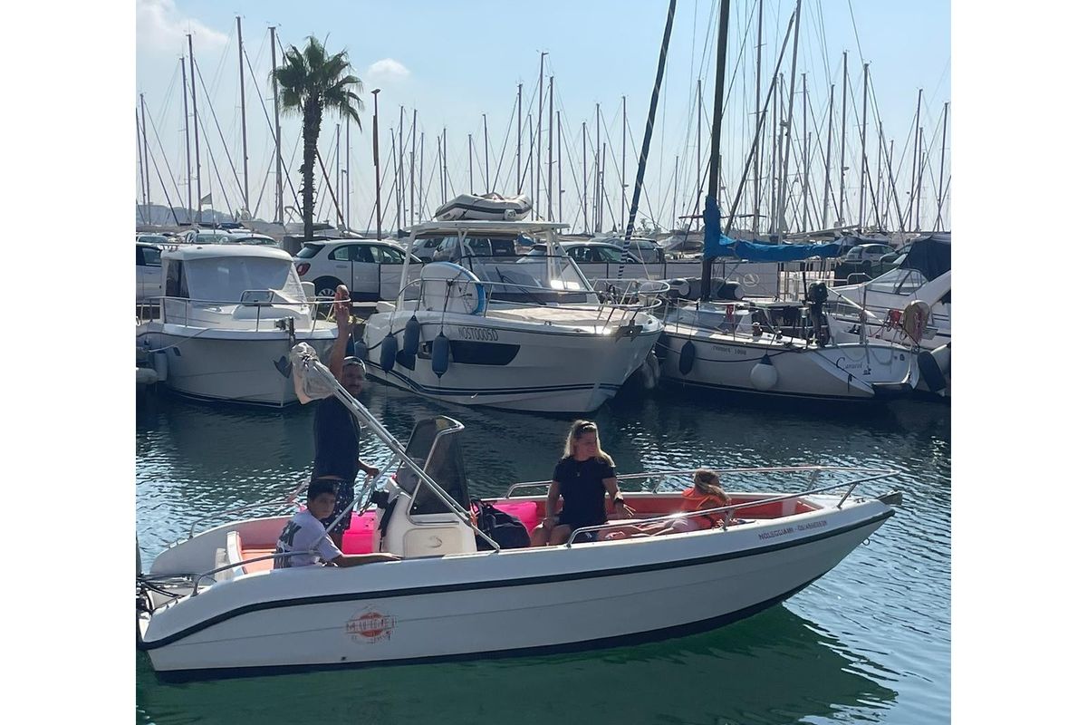 Exterior view of Mano Marine, a Gulet Motorboat motorboat at Nettuno, Italy