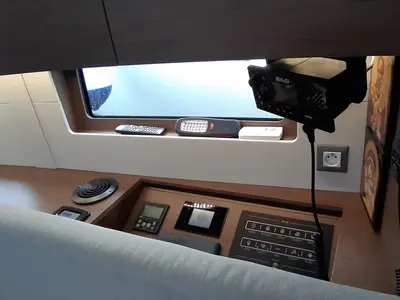 Cockpit of STERGIOS  GEN.+A.C., a Beneteau Oceanis 46.1 sailboat at Municipal Unit of Lefkada, Greece