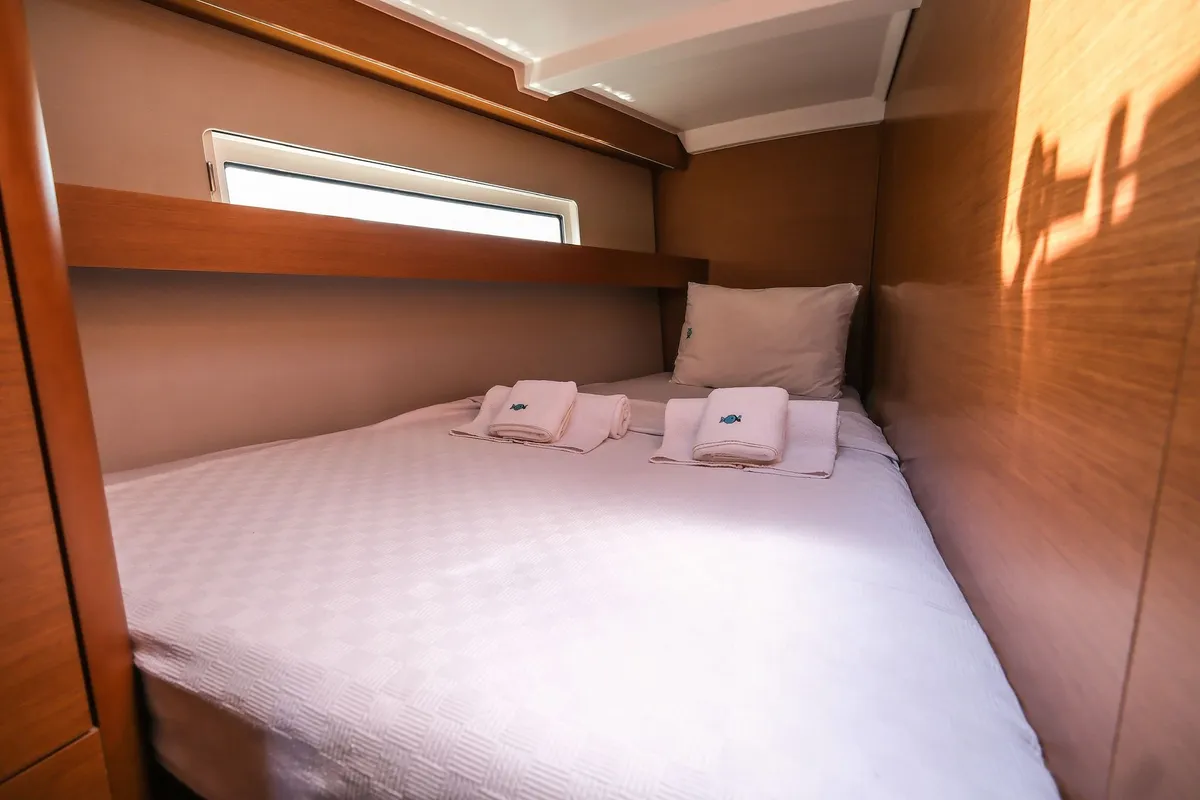 Bonbon, a Jeanneau Sun Odyssey 440 sailboat at Bodrum, Turkey
