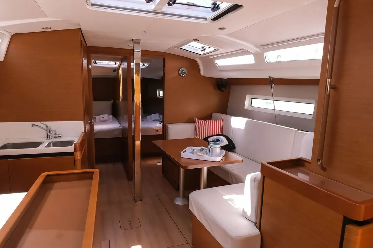 Bonbon, a Jeanneau Sun Odyssey 440 sailboat at Bodrum, Turkey