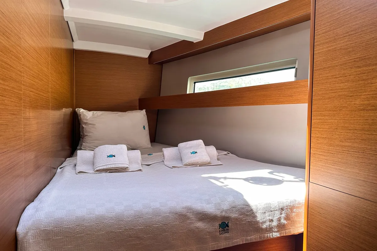 Bonbon, a Jeanneau Sun Odyssey 440 sailboat at Bodrum, Turkey