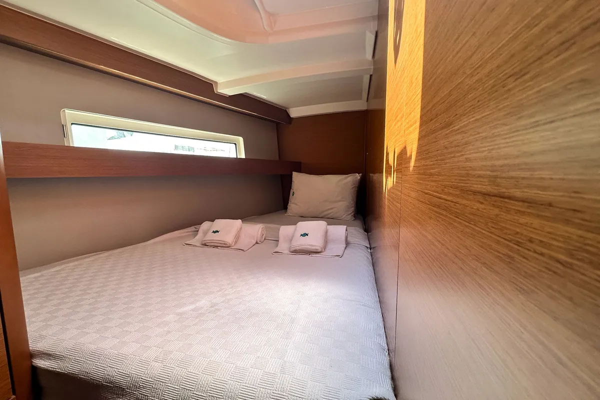 Bonbon, a Jeanneau Sun Odyssey 440 sailboat at Bodrum, Turkey