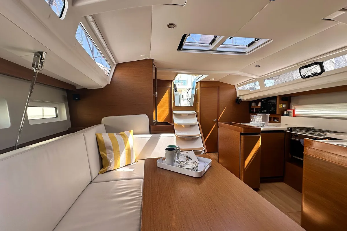 Bonbon, a Jeanneau Sun Odyssey 440 sailboat at Bodrum, Turkey