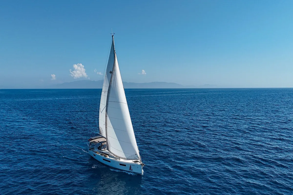 Bonbon, a Jeanneau Sun Odyssey 440 sailboat at Bodrum, Turkey