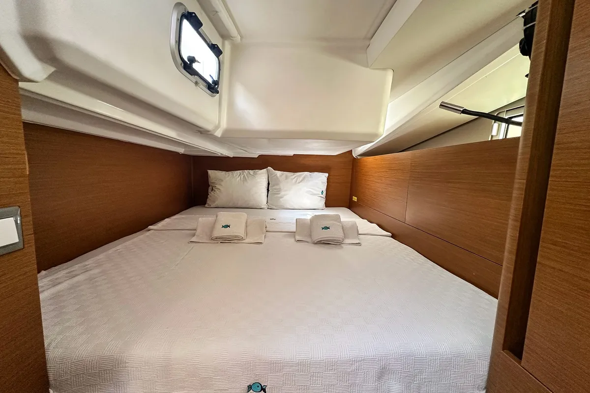 Bonbon, a Jeanneau Sun Odyssey 440 sailboat at Bodrum, Turkey