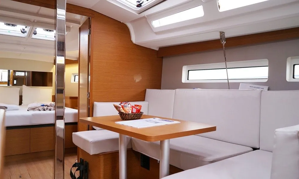 Bonbon, a Jeanneau Sun Odyssey 440 sailboat at Bodrum, Turkey