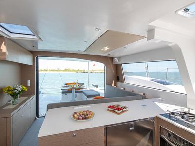 Galley of Flo, a NEEL 47 sailboat at Trapani, Italy