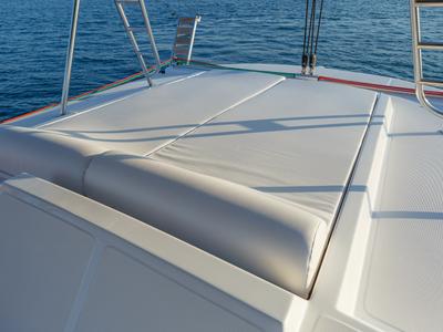 Deck of Paspartu, a Bali 4.1 catamaran at Municipal Unit of Anaktorio, Greece