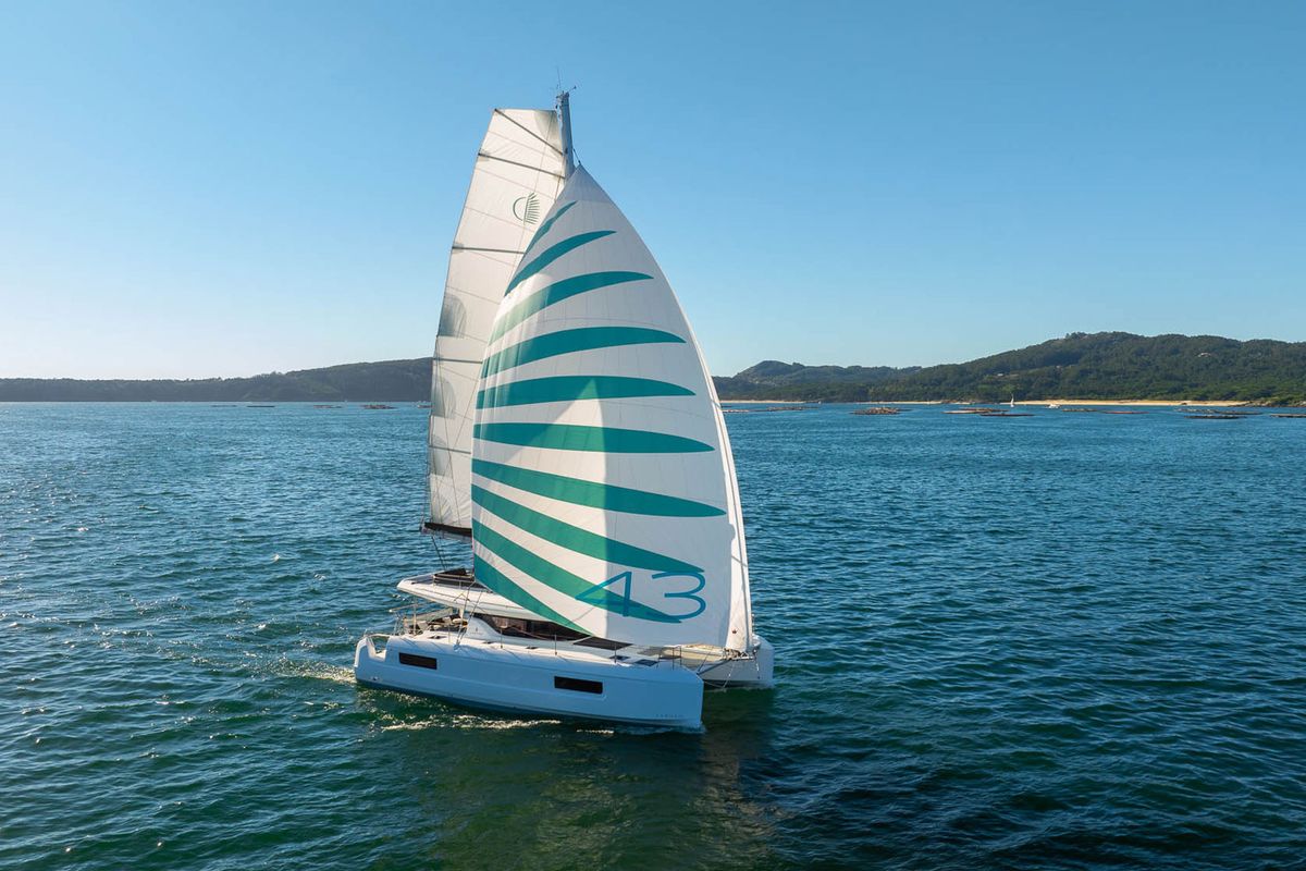 Exterior view of Aloha, a Lagoon 43 - 3 + 1 cab. OW catamaran at Seget Donji, Croatia