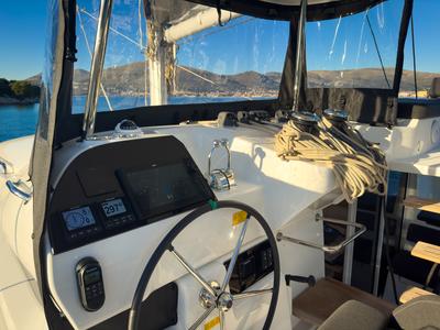 Cockpit of Aloha, a Lagoon 43 - 3 + 1 cab. OW catamaran at Seget Donji, Croatia