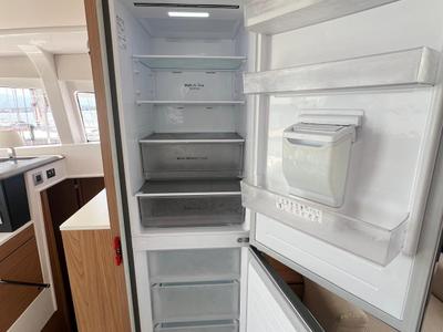 Galley of Honey Meadow, a Bali 4.2 catamaran at Preveza, Greece