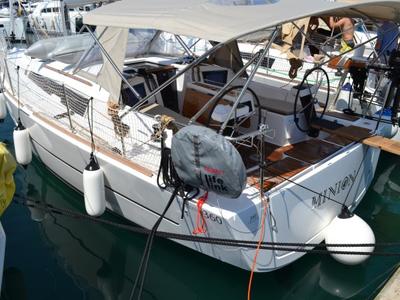 Cockpit of Minion, a Dufour 360 GL sailboat at Općina Sukošan, Croatia
