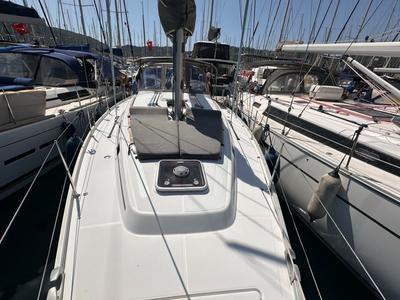 Deck of Miss Aleyna, a Beneteau Cyclades 39.3 sailboat at Fethiye, Turkey