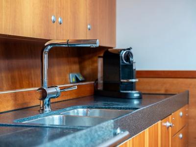 Galley of Premium, a Hanse Yachts Hanse 575 sailboat at Piraeus, Greece