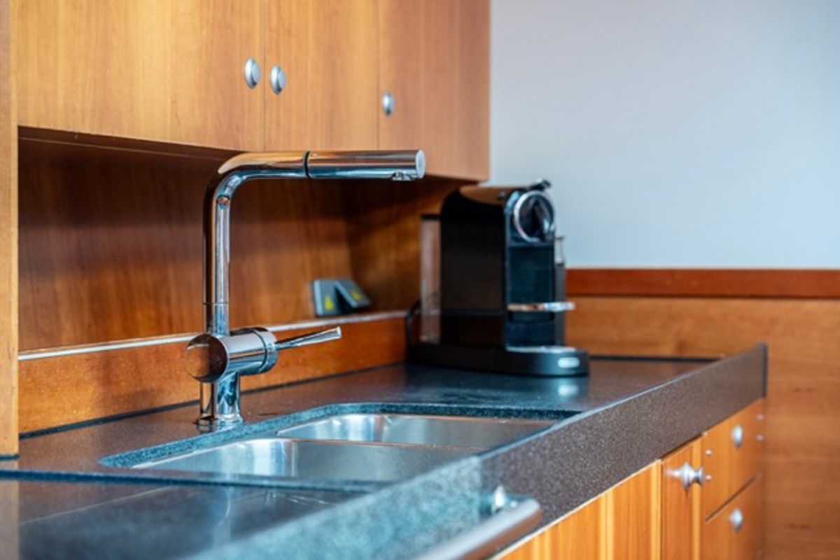 Galley of Premium, a Hanse Yachts Hanse 575 sailboat at Piraeus, Greece