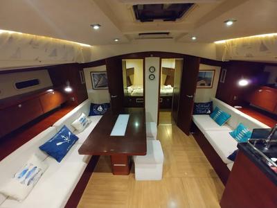 Salon of Apollonis, a Hanse Yachts Hanse 540 sailboat at Athens, Greece