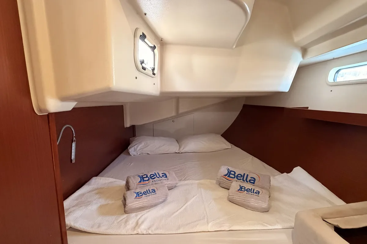 Cabin on Premium, a Hanse Yachts Hanse 415 sailboat at Fethiye, Turkey