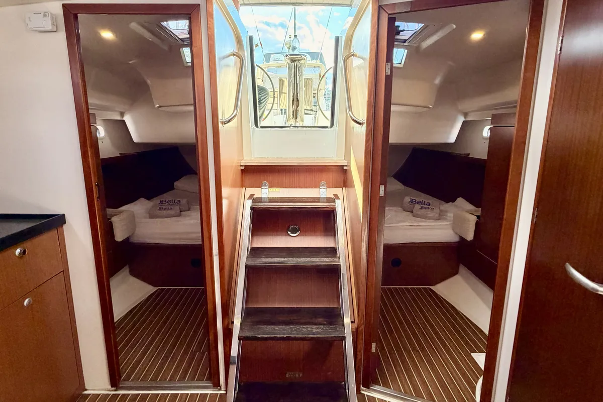 Cabin on Premium, a Hanse Yachts Hanse 415 sailboat at Fethiye, Turkey