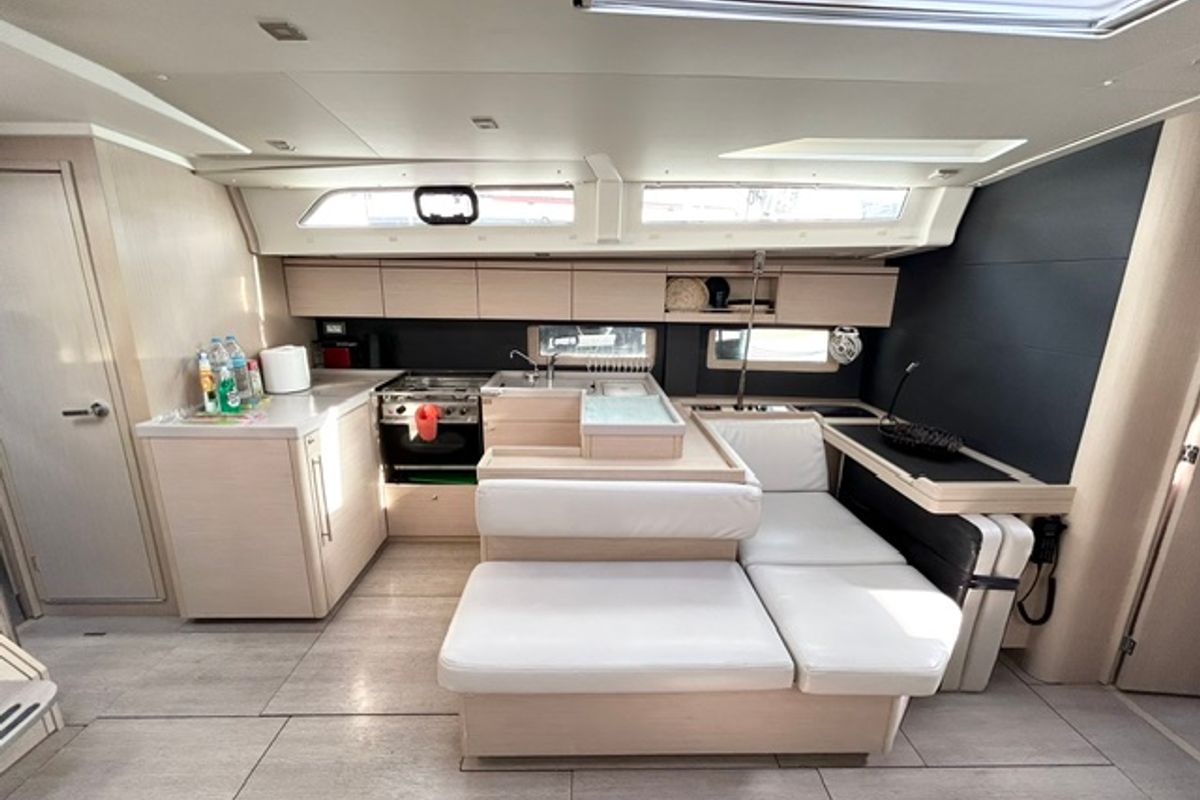 Galley of Reboot, a Beneteau Oceanis 51.1 sailboat at Athens, Greece