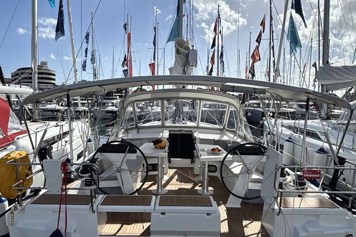 Exterior view of TIDE OF YOUR LIFE, a Beneteau Oceanis 47 sailboat at Split, Croatia