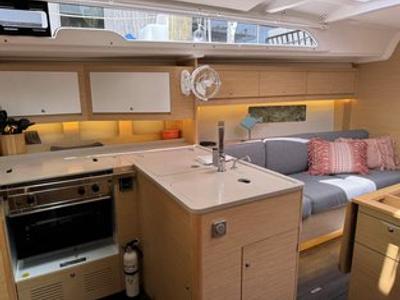 Galley of Island Girl, a Dufour 37 sailboat at Central Abaco, Bahamas
