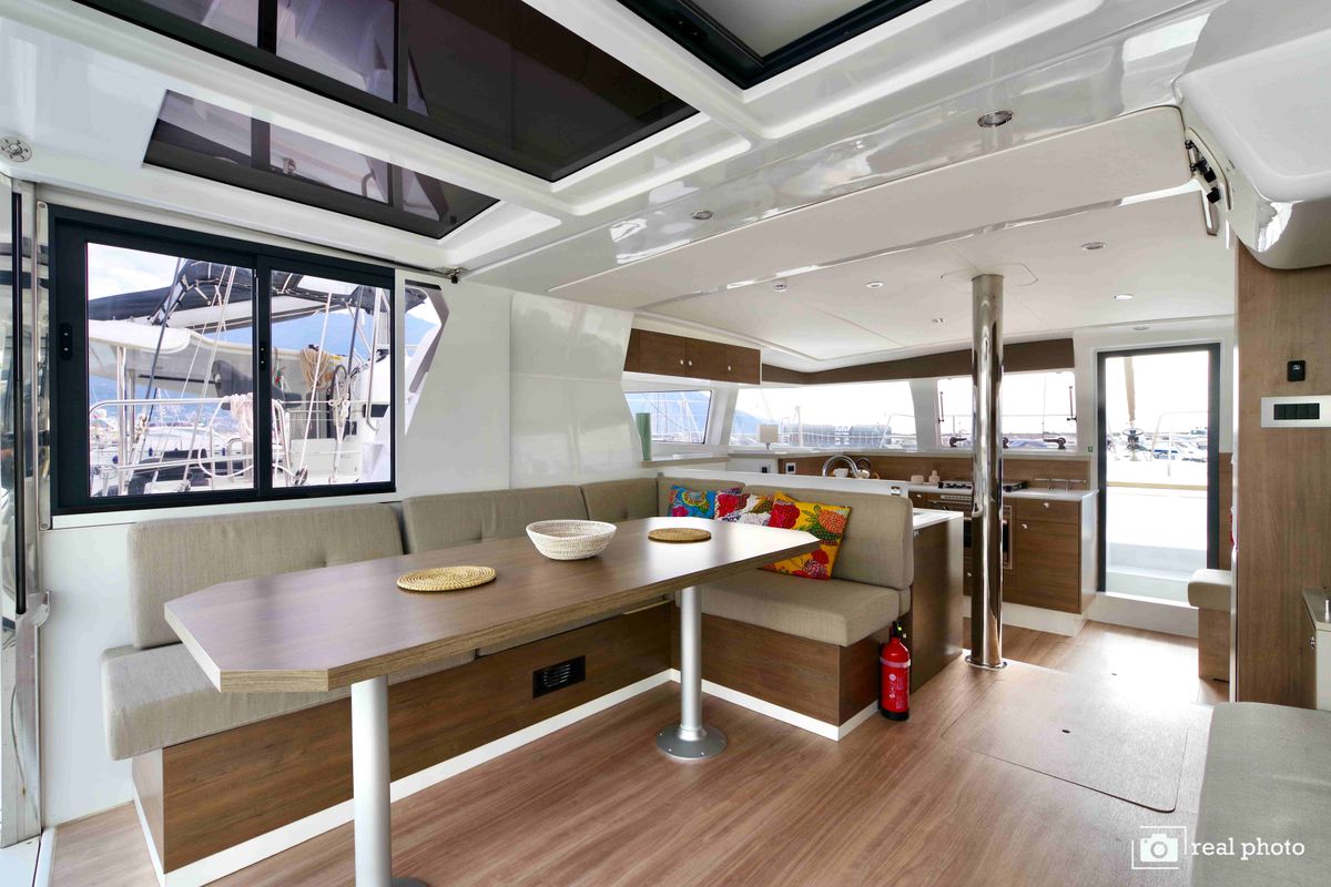Salon of Ferdi - A/C, Generator, Water maker, a Bali 4.2 catamaran at Castellammare di Stabia, Italy