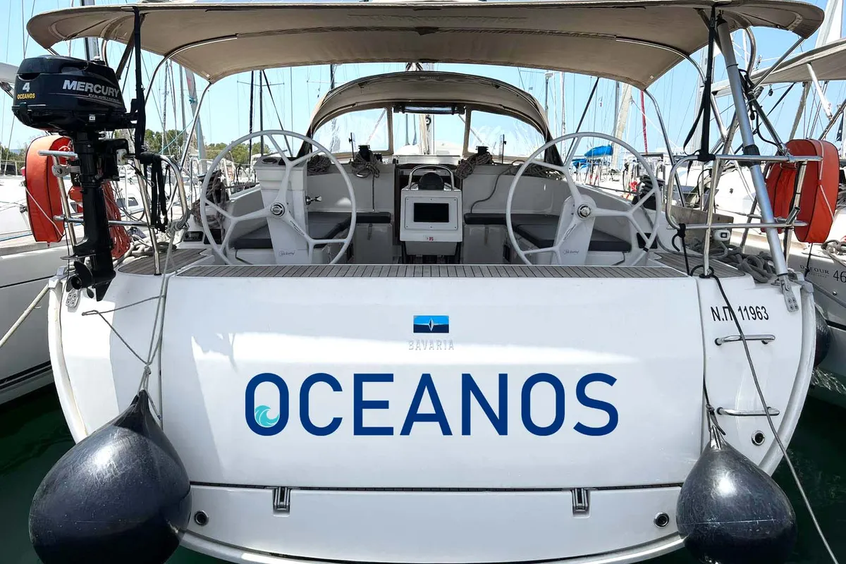 Oceanos, a Bavaria Cruiser 46 sailboat at Lavreotiki Municipal Unit, Greece