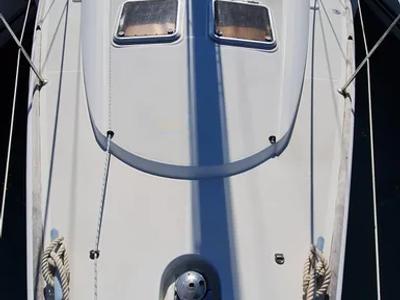 Deck of Sunflower, a Jeanneau Sun Odyssey 45 sailboat at Athens, Greece