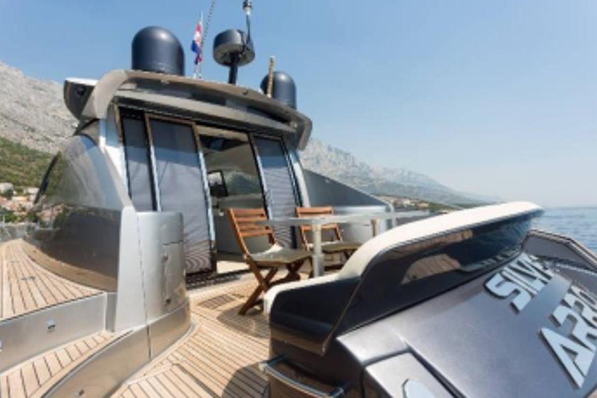 Deck of Silver Arrow, a Pearl Sea Yachts d.o.o. Pearlsea 56 Coupe yacht at Split, Croatia
