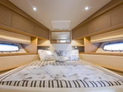 Cabin on Silver Arrow, a Pearl Sea Yachts d.o.o. Pearlsea 56 Coupe yacht at Split, Croatia