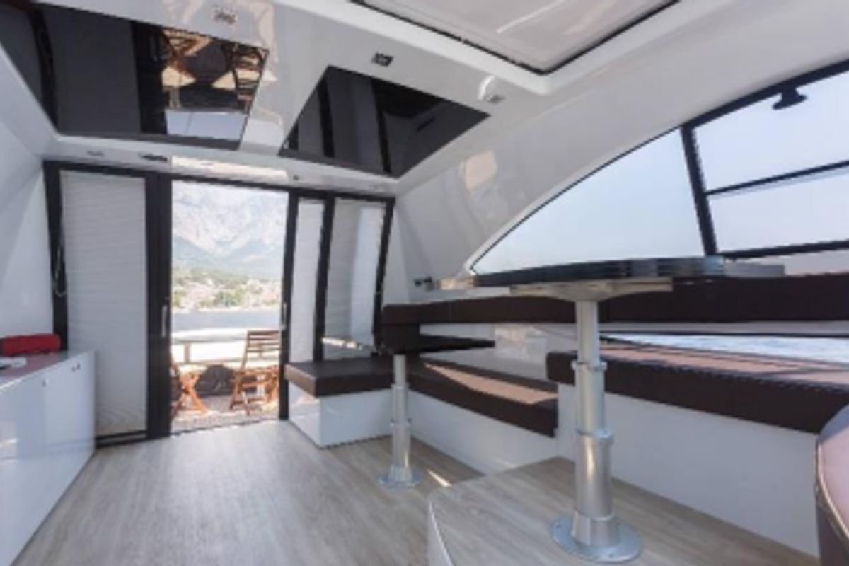 Salon of Silver Arrow, a Pearl Sea Yachts d.o.o. Pearlsea 56 Coupe yacht at Split, Croatia