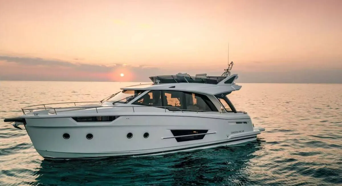 Exterior view of Chili, a Greenline 45 Fly yacht at Grad Biograd na Moru, Croatia