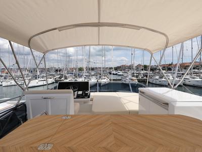 Deck of Chili, a Greenline 45 Fly yacht at Grad Biograd na Moru, Croatia