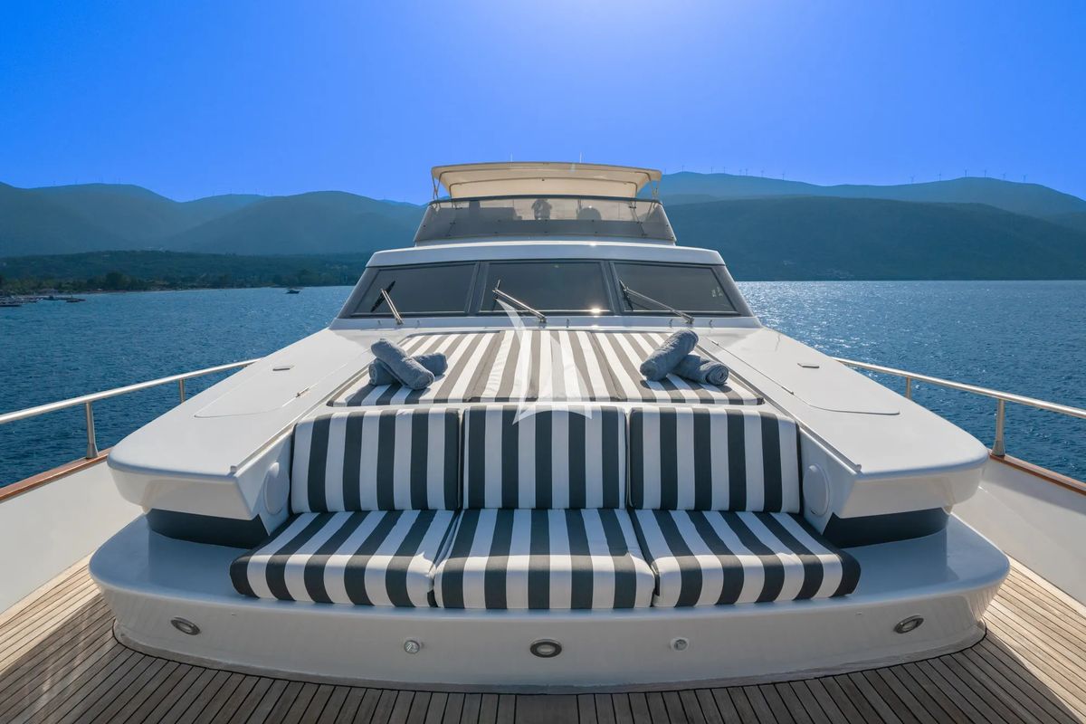 Deck of Opera, a Gulet x-reuse yacht at Sami Municipal Unit, Greece