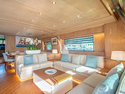Salon of Opera, a Gulet x-reuse yacht at Sami Municipal Unit, Greece