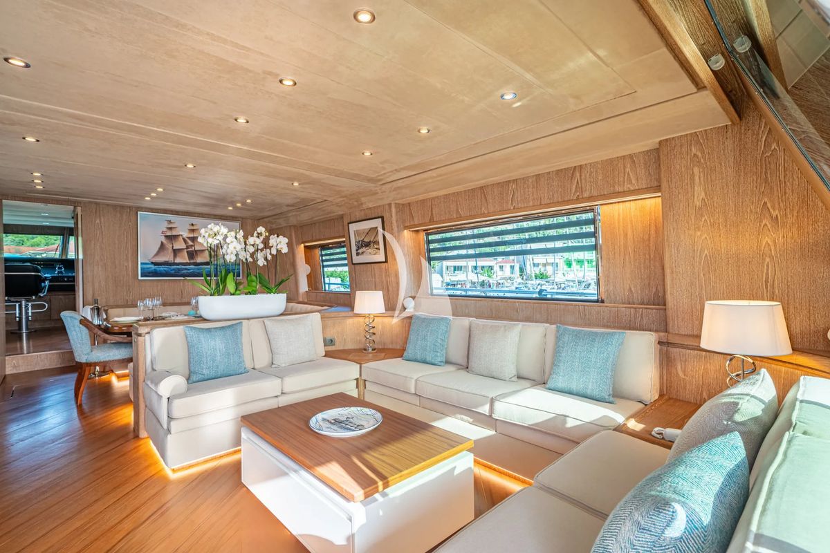 Salon of Opera, a Gulet x-reuse yacht at Sami Municipal Unit, Greece