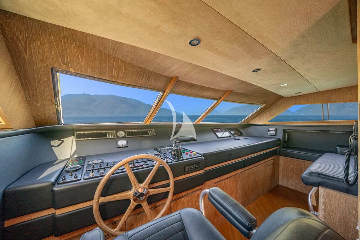 Cockpit of Opera, a Gulet x-reuse yacht at Sami Municipal Unit, Greece