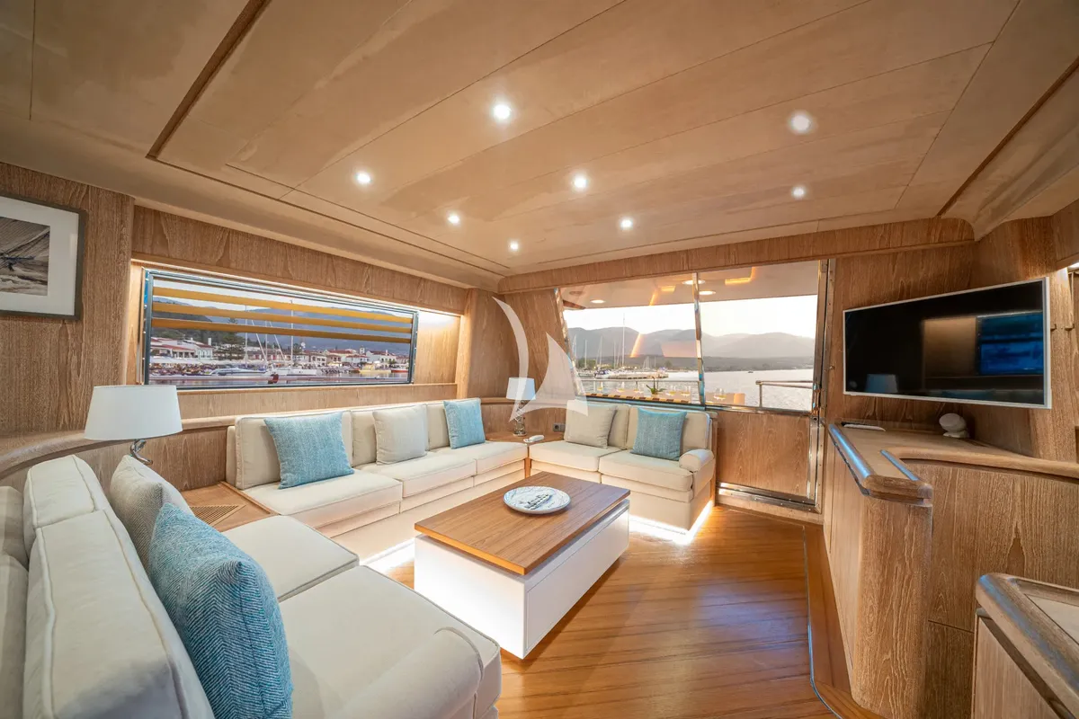 Salon of Opera, a Gulet x-reuse yacht at Sami Municipal Unit, Greece