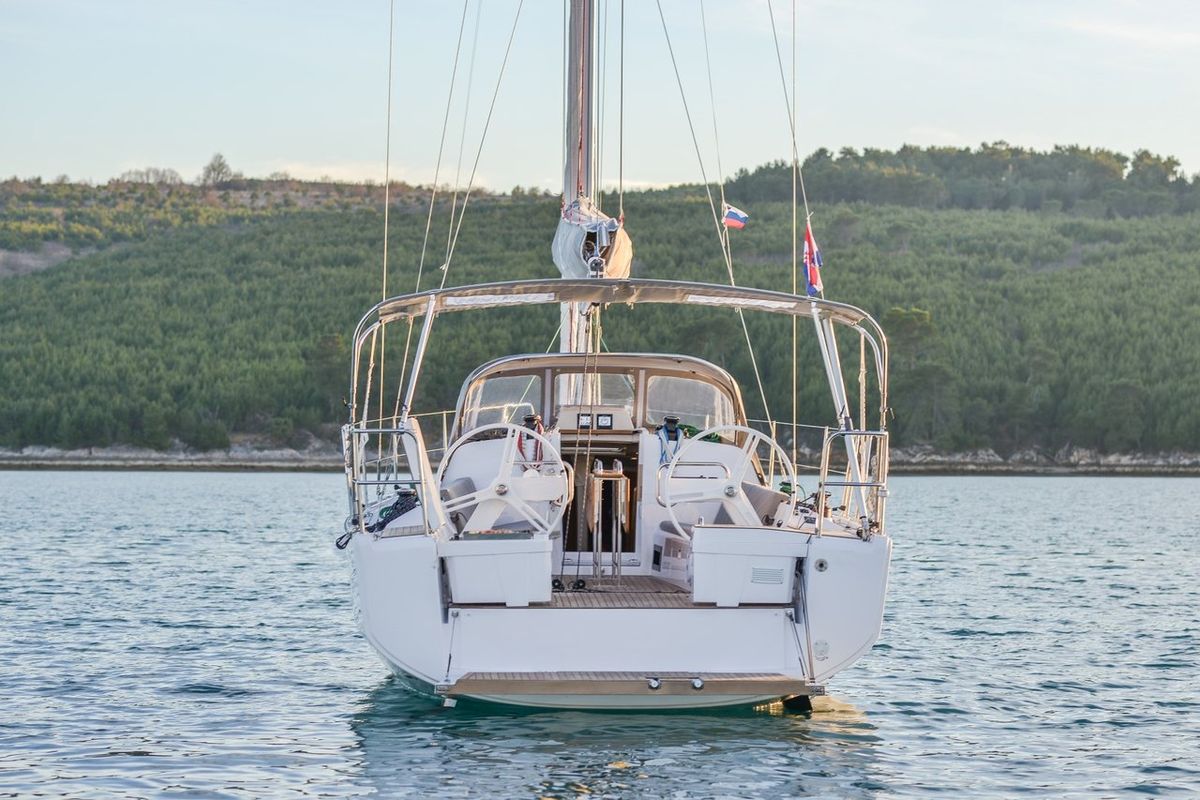 Paris, a Elan E4 sailboat at Betina, Croatia