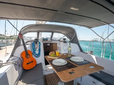 Paris, a Elan E4 sailboat at Betina, Croatia