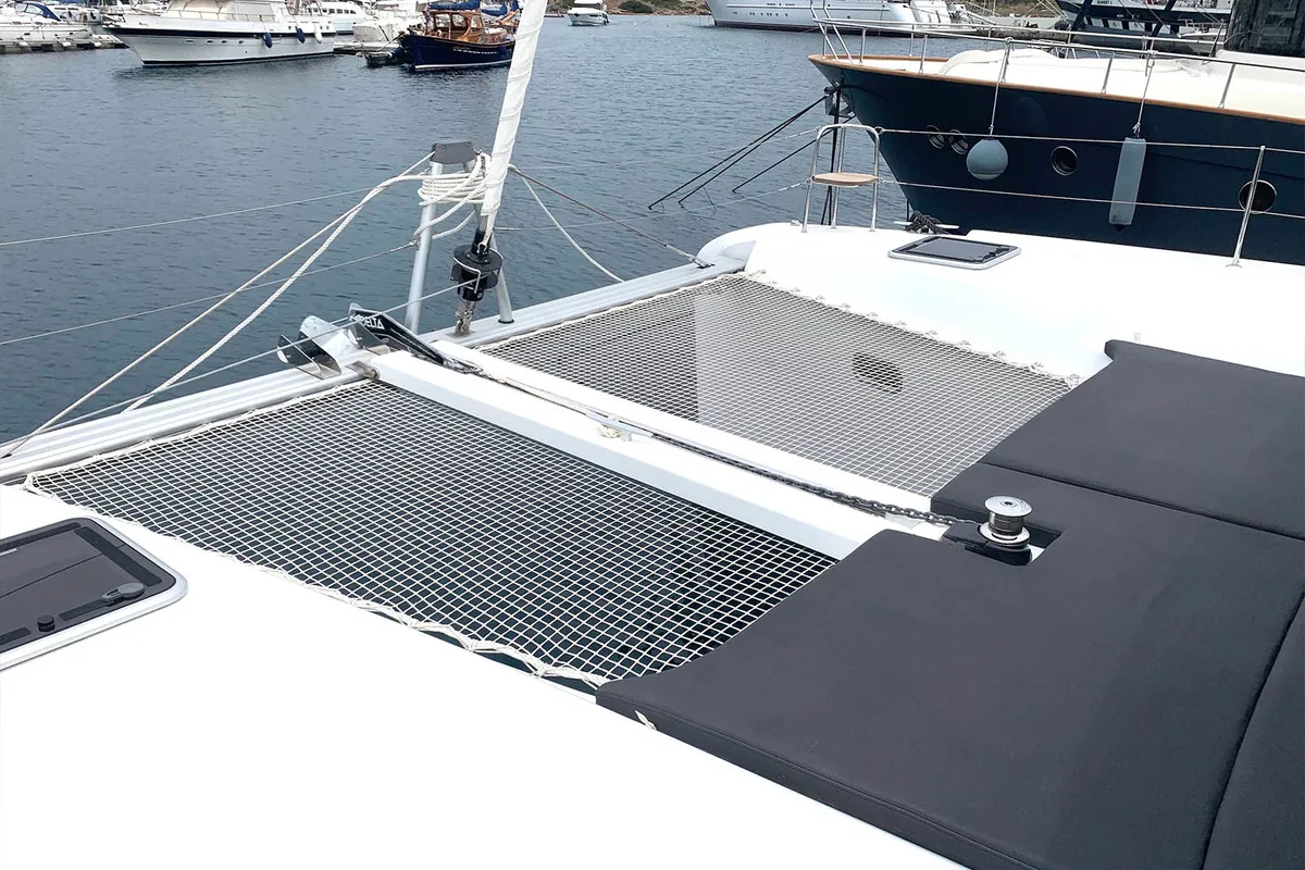 Galley of Zoe, a Lagoon 42 catamaran at Lavreotiki Municipal Unit, Greece