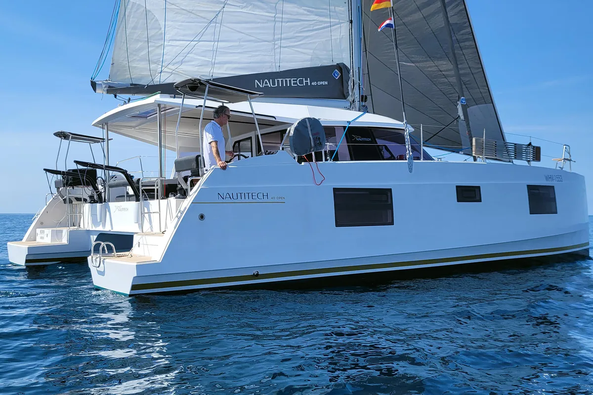 Exterior view of Negroni, a Nautitech Rochefort Nautitech 40 catamaran at Općina Rogoznica, Croatia