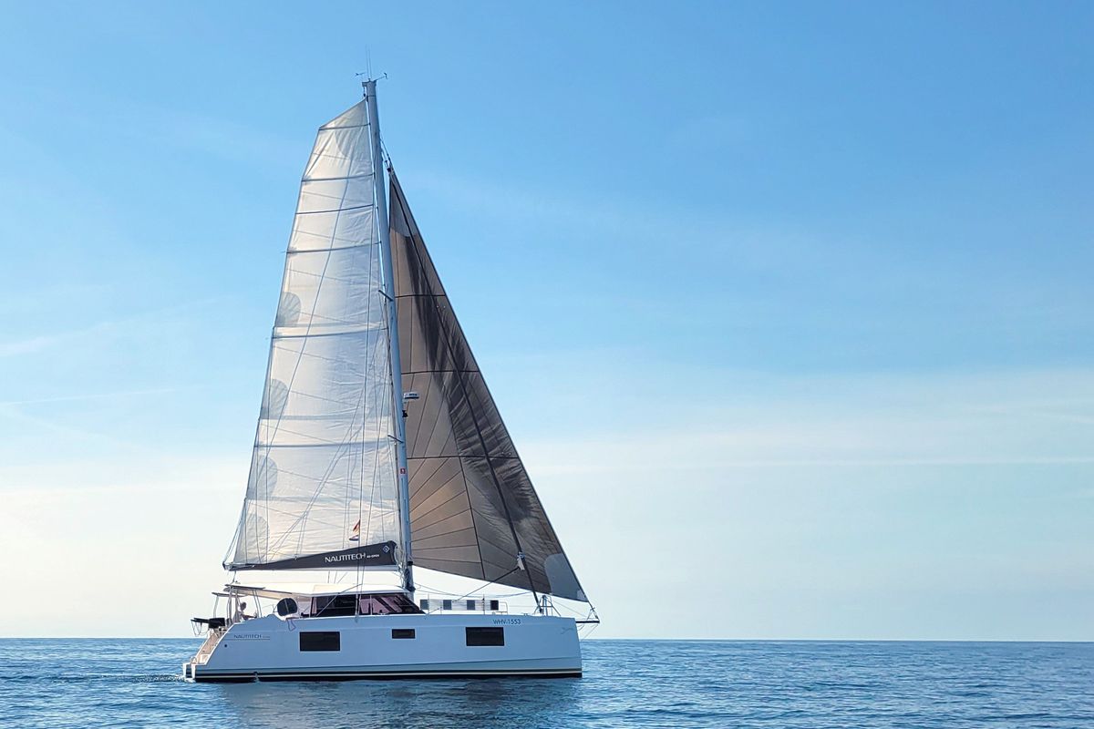 Salon of Negroni, a Nautitech Rochefort Nautitech 40 catamaran at Općina Rogoznica, Croatia