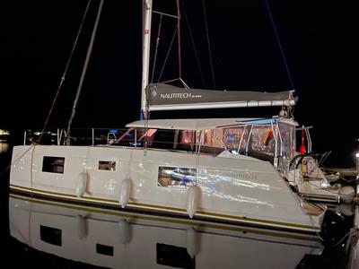 Salon of Negroni, a Nautitech Rochefort Nautitech 40 catamaran at Općina Rogoznica, Croatia
