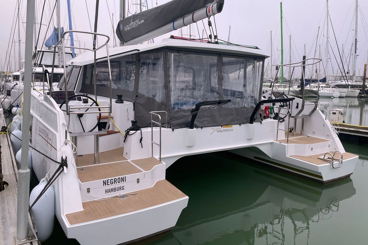 Exterior view of Negroni, a Nautitech Rochefort Nautitech 40 catamaran at Općina Rogoznica, Croatia