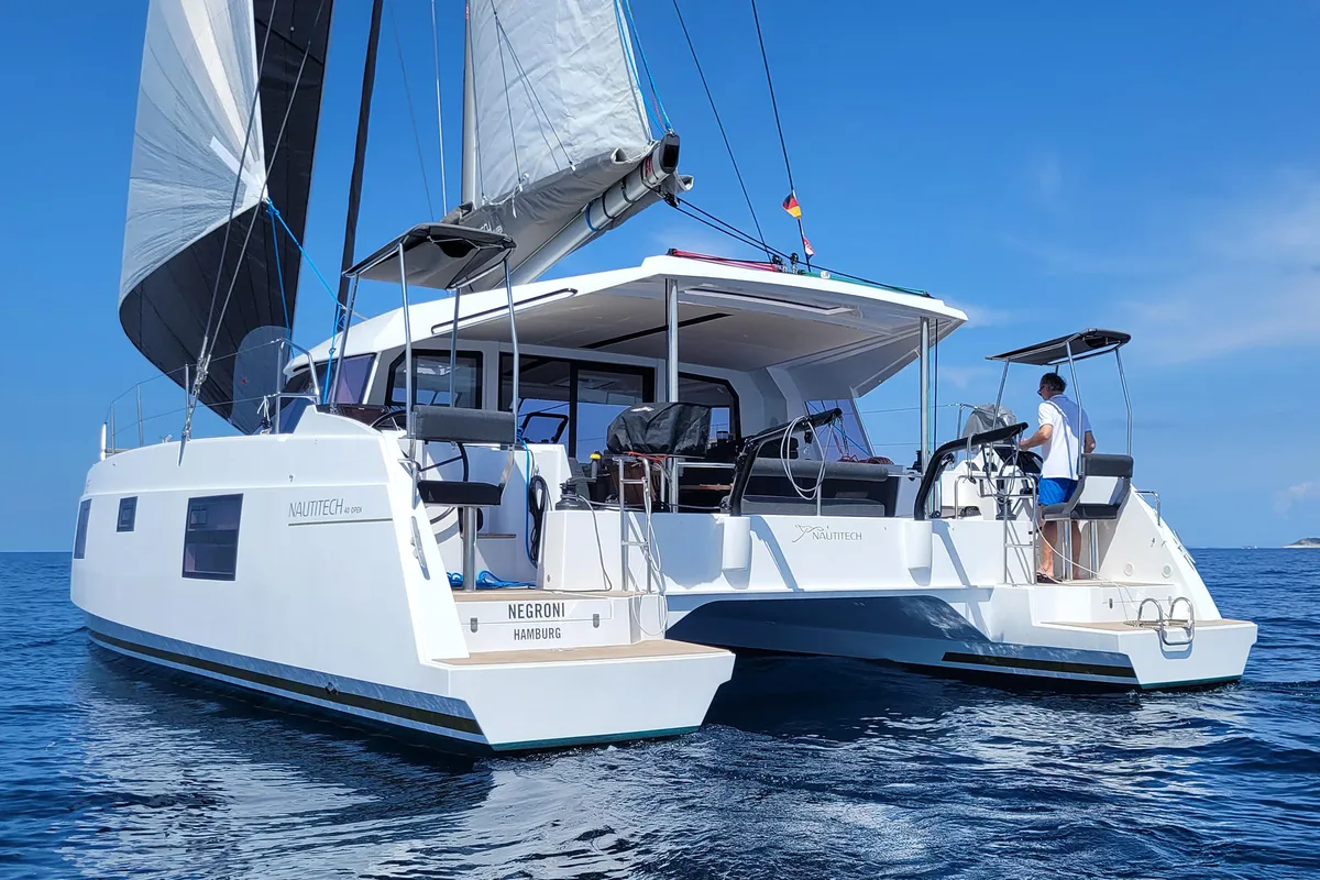 Galley of Negroni, a Nautitech Rochefort Nautitech 40 catamaran at Općina Rogoznica, Croatia