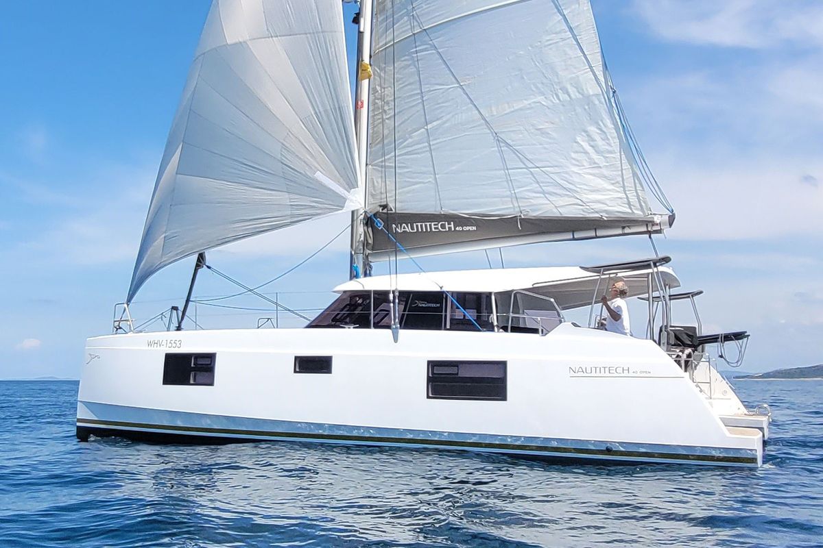 Exterior view of Negroni, a Nautitech Rochefort Nautitech 40 catamaran at Općina Rogoznica, Croatia